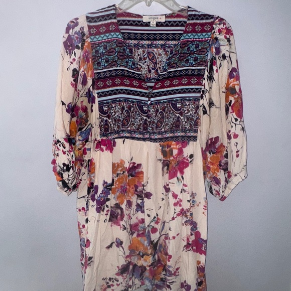 Umgee Floral Boho Dress - Picture 2 of 7